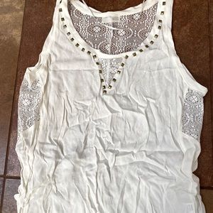 White embellished lace Zara blouse